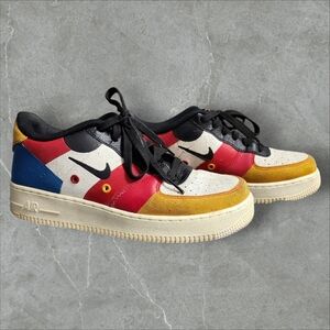 Nike Air Force 1 Low PRM Amber Rise/Black/Imperial Blue/Sail Sneakers Sz. 7M